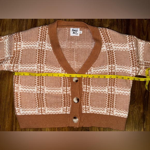 Princess Polly Pink Check Cropped Cardigan size M/L - Picture 9 of 13